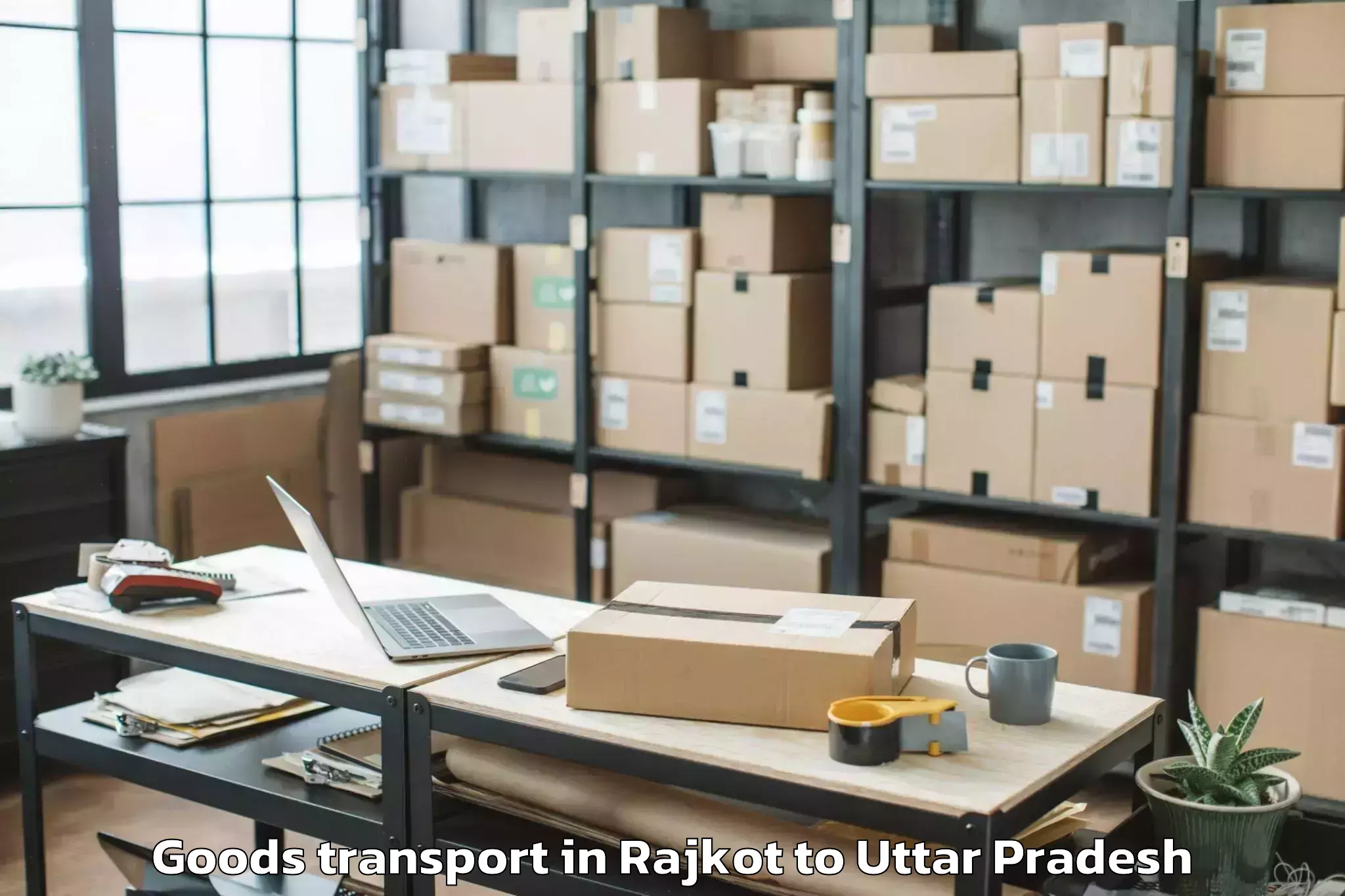 Discover Rajkot to Amanpur Goods Transport